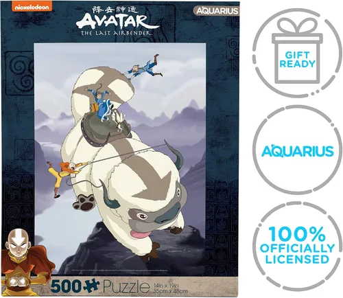 Miniatura 7 de AQUARIUS Avatar The Last Airbender - Rompecabezas de 500 piezas, escena de vuelo de Appa de 14 x 19 pulgadas, regalo oficial para adolescentes