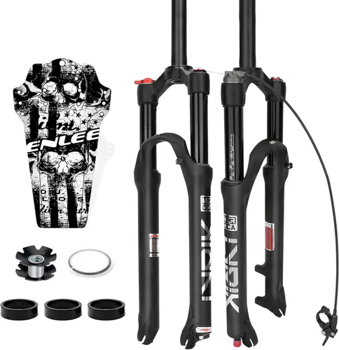 Miniatura 7 de MEROCA Horquilla delantera de bicicleta de montaña 26 pulgadas 27.5 pulgadas 29 pulgadas amortiguador de presión de aire Freno de disco de horquilla