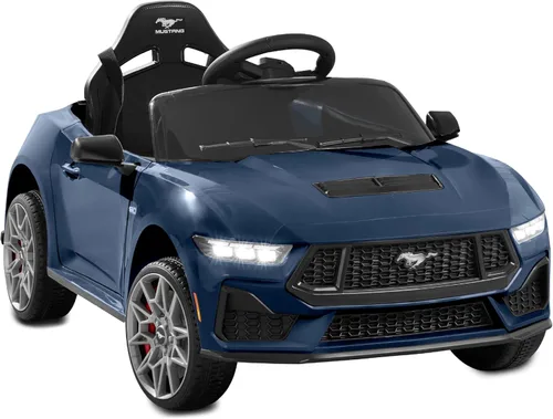 Best Choice Products Auto eléctrico de 12 V para niños, con licencia oficial Ford Mustang con control parental, luces LED, 2 velocidades, Bluetooth,