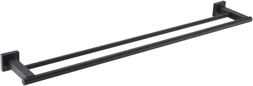 Miniatura 13 de Miyili Toallero doble de 24 pulgadas de acero inoxidable cepillado para toallas de baño, soporte de pared, A02N60B Acero cepillado