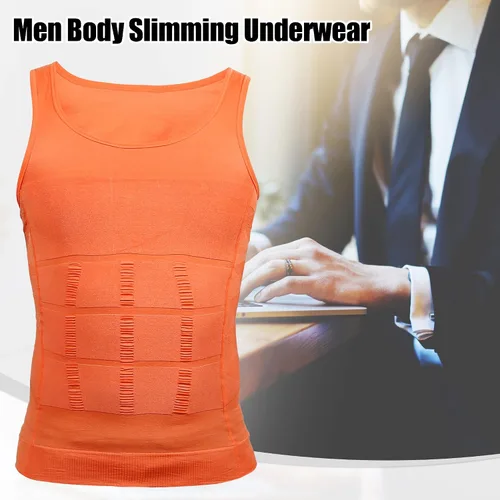 Miniatura 2 de VOCOSTE Ropa interior moldeadora de abdomen para hombre, faja elástica de nailon