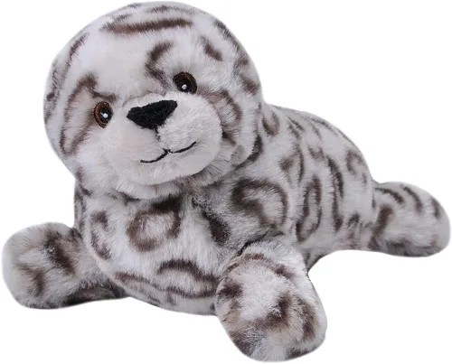 Wild Republic EcoKins Mini Peluche de Foca de Puerto de 20 cm, Regalos Ecológicos para Niños, Peluche, Hecho a Mano con 7 Botellas de Plástico