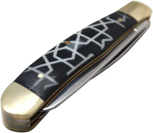 Miniatura 6 de Cuchillo de bolsillo manual plegable para uso diario de la colección Old Ram Trapper con mango de resina lisa (5134-5)