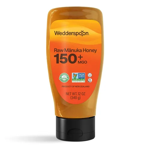 Miniatura 9 de Wedderspoon Miel de Manuka Cruda Premium Orgánica Certificada por USDA, 100+ MGO, 8.8 Oz, Miel de Nueva Zelanda Sin Pasteurizar, De Nuestras