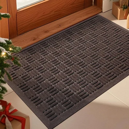 Miniatura 13 de Mibao Tapete para puerta delantera, resistente y duradero, tapete de bienvenida para interiores y exteriores, atrapador de suciedad, impermeable