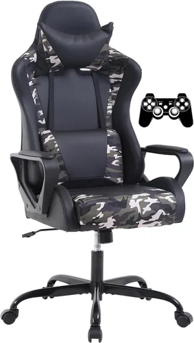 Miniatura 10 de Silla de juegos, silla de oficina, silla de computadora, silla de carreras ergonómica para videojuegos para niños, adolescentes y adultos, silla