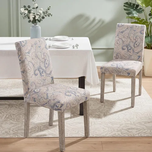 Miniatura 8 de Joysoul Juego de 2 sillas de comedor, sillas tapizadas de piel sintética con respaldo copetudo, sillas de cocina con marco de madera maciza, sillas
