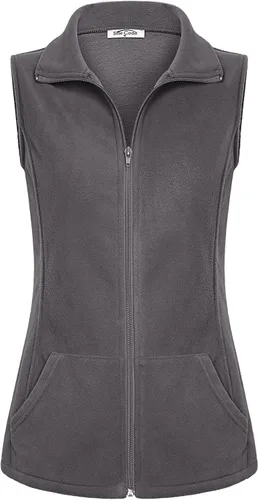 Miniatura 22 de SeSe Code Chaleco de forro polar ligero con cremallera frontal y bolsillos para mujer