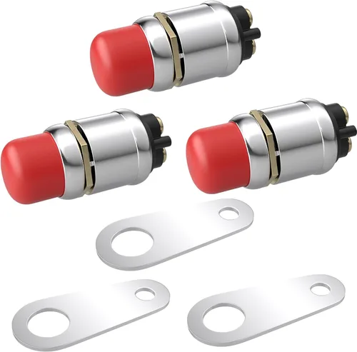 Miniatura 13 de BFXM Interruptor de arranque de botón pulsador 12V 50A, interruptor de arranque momentáneo impermeable para motor de automóvil, botón de arranque