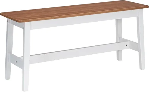 Miniatura 10 de HOOBRO Banco de comedor de bambú de 39.3 pulgadas, banco de mesa de cocina de granja, muebles de cocina y sala de estar, fácil de montar, resistente