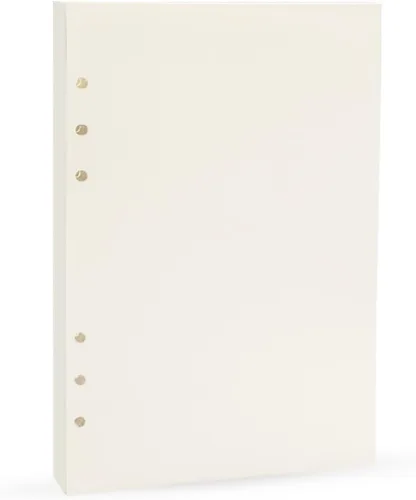 Miniatura 15 de Insertos de planificador A5, recargables para repuestos Filofax, arphia, 6 anillas, puntos, líneas, cuadrículas, lisos, 80 hojas/160 páginas para un