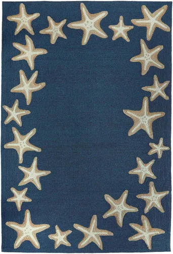 Miniatura 68 de Liora Manne CAPR5163633 - Alfombra costera para interiores y exteriores, color azul marino, 2 pies x 5 pies Cuerdas Navy