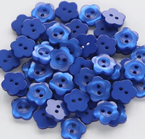 Miniatura 14 de 150 botones en forma de flor de 1/2 pulgada (0.492 in) para coser camisas, botones de resina negra para proyectos de manualidades, álbumes de Negro