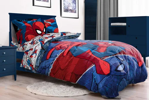Miniatura 6 de Sábanas Jay Franco, juego completo para camas de tamaño individual y matrimonial, con personajes infantiles Multi - Spiderman