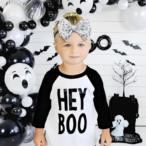 Miniatura 3 de YanJie Lazos de Halloween para bebés y niñas, diademas elásticas de nailon para niñas pequeñas, lazos para el pelo de araña, accesorios de Halloween