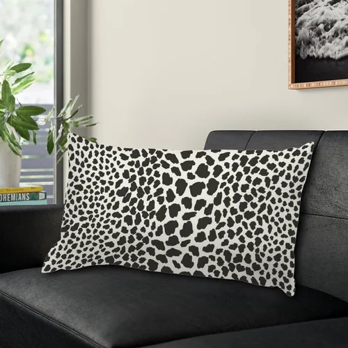 Miniatura 6 de Funda de almohada con estampado de leopardo negro, funda de almohada de piel de animal de 12 x 16 pulgadas, almohada decorativa para el hogar