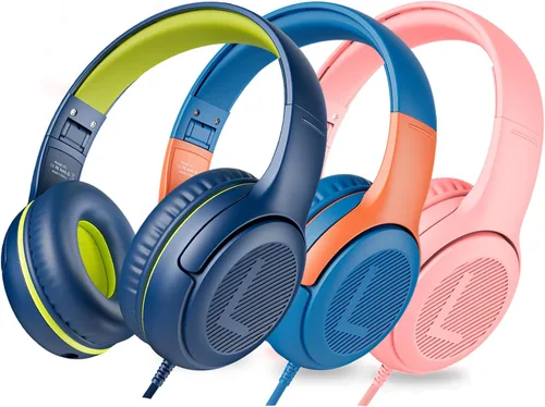 Miniatura 15 de awatrue Auriculares para Niños para Escuela Niños Pequeños con Cable con Micrófono Enchufable a Granel Auriculares para Niños Niñas de 3+ Años Verde