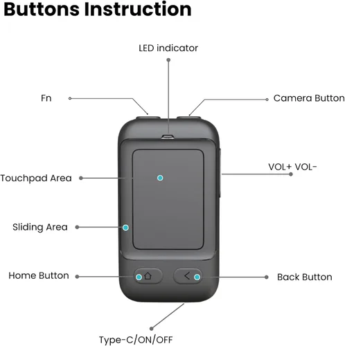 Miniatura 9 de CheerTok Air - Control remoto de desplazamiento TikTok, girador de páginas para Ebook Kindle, cámara inalámbrica Bluetooth, control remoto
