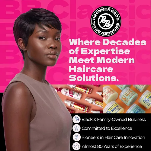Miniatura 7 de Bronner Bros Loción hidratante de aceite para el cabello con 10,000 mg de aceite de ricino y aloe vera, hidratante ligero y no graso para el cuero