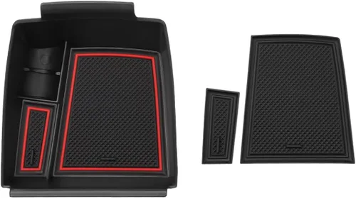 Miniatura 18 de Autorder Organizador de consola central para accesorios Kia Forte 2019-2024, caja de almacenamiento para reposabrazos, bandeja de inserción