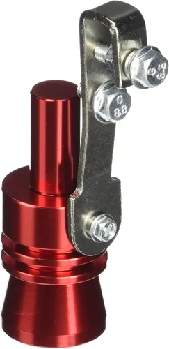 Miniatura 2 de DEWHEL Silenciador universal de tubo de escape de aluminio con sonido turbo, silbato, válvula de extracción BOV, punta simulador, silbato tamaño XL