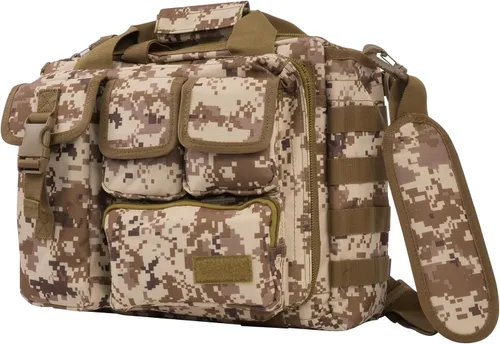 Maletín táctico para hombre, bolsa de mensajero militar de lona de nailon de 18.5 pulgadas, bolsa de mensajero multifuncional grande Molle, bolsa de