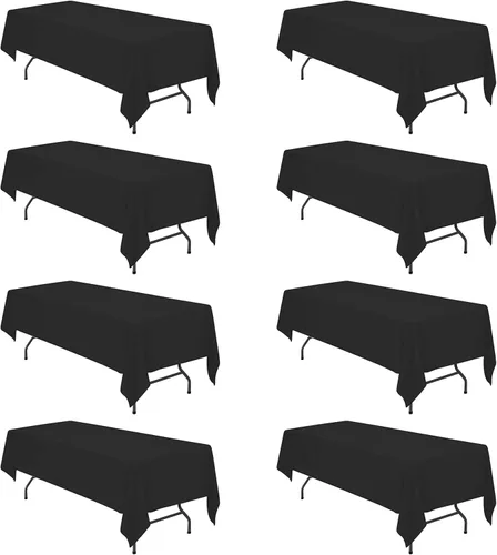 Miniatura 138 de BRILLMAX 6 Pack de Manteles Azul Marino para Mesas Rectangulares de 8 Pies 90 x 156 Pulgadas - 8 pies Mantel Rectangular a Granel de Lino