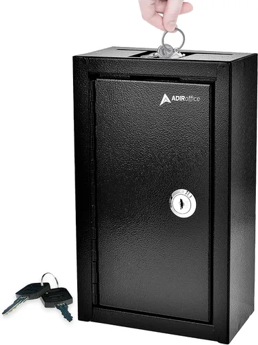 AdirOffice Caja grande para llaves – Caja de almacenamiento de grado comercial de gran capacidad – Paquete y paquetes seguros – para uso doméstico y