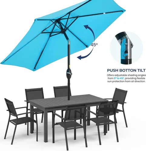 Miniatura 6 de SUNVIVI OUTDOOR Sombrilla de patio al aire libre, sombrilla de patio, sombrilla de mercado, sombrilla grande para exteriores, sombrilla de poste