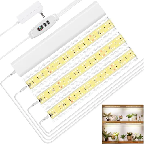 Miniatura 8 de FOXGARDEN Tira de luz de cultivo para plantas de interior, lámpara brillante de 192 LED de espectro completo con temporizador de encendido/apagado