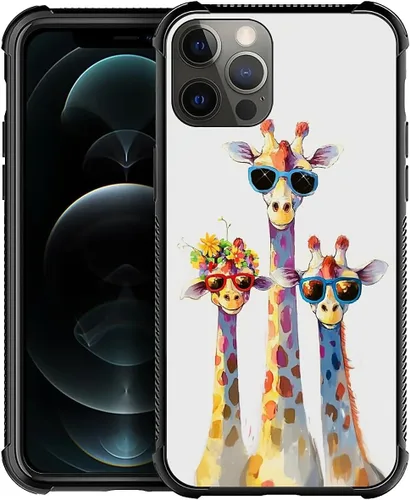 Miniatura 197 de CARLOCA Funda para iPhone XR, diseño de jirafa de cristal, ultra protección, a prueba de golpes, silicona suave TPU antideslizante para iPhone XR