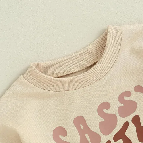Miniatura 3 de Ropa de bebé recién nacido, sudadera con estampado de letras de amor, mameluco de una pieza para otoño e invierno