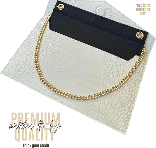 Miniatura 6 de Uptown Clutch Conversion Kit with Gold Chain Wristlet Insert Wallet on Chain WOC Uptown Pouch Insert (Lime)