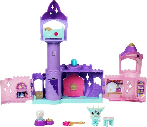 Magic Mixies Mixlings Magic Castle Playset, juego expansible con varita mágica que revela 5 momentos mágicos, para niños de 5 años en adelante