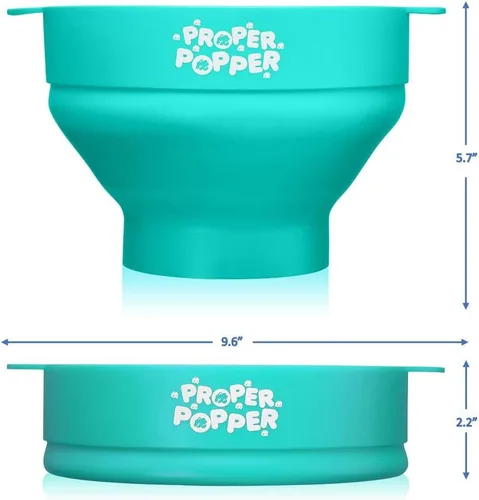 Miniatura 6 de The Original Proper Popper - Palomitas de maíz para microondas, máquina de palomitas de maíz, tazón plegable sin BPA y apto para lavavajillas