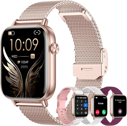 Miniatura 11 de Reloj inteligente de 1.83 pulgadas para mujer con llamada Bluetooth (respuesta/marcación), rastreador de actividad física con más de 100 modos