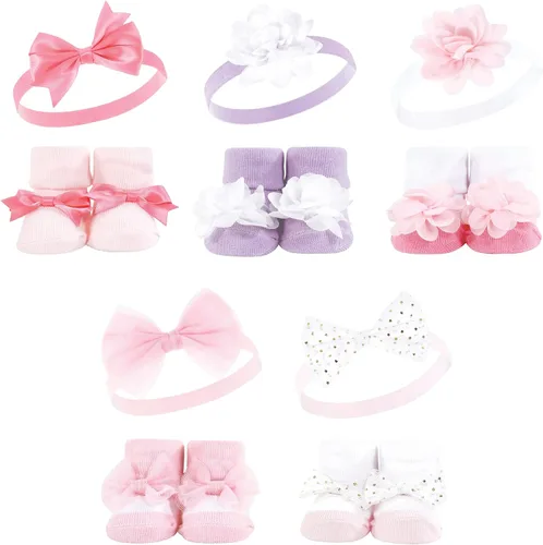 Miniatura 4 de Hudson Baby Conjunto de regalo de diadema y calcetines para niña