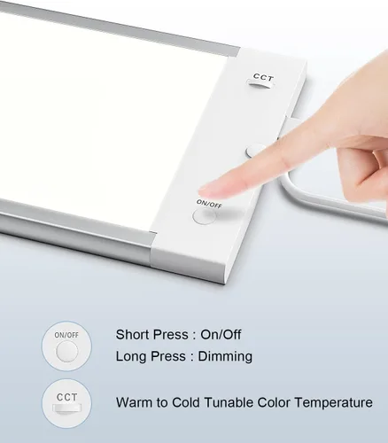 Miniatura 4 de MYPLUS Kit de iluminación LED para debajo del gabinete, luz de cocina de 5 temperaturas de color debajo de la cabina con aplicación de malla