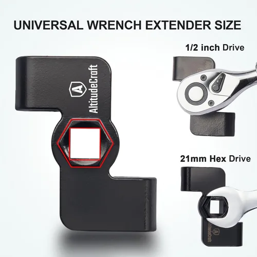 Miniatura 3 de Adaptador Extensor Universal de Llave, 1/2" Barras de Interruptor y Herramienta Extensora de Llave Hexagonal de 21mm para Reparación o DIY