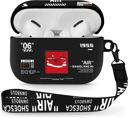 Gedicht Funda para Airpods Pro, lindo patrón de zapatos rojos frescos TPU suave fundas para Airpods Pro funda 1ª generación, a prueba de golpes para