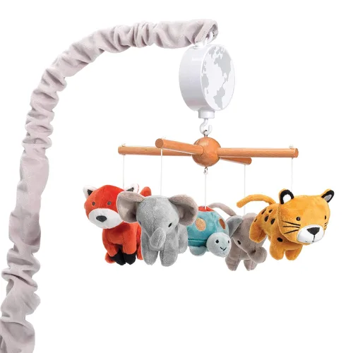 Lambs & Ivy Wild Life Musical Baby Nursery Cuna móvil - Protege a los animales