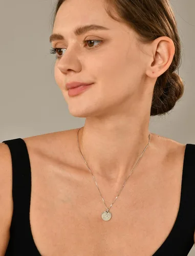 Miniatura 2 de YL Collar de plata de ley con diseño de constelación para mujer, diseño de astrología, moneda, disco y horóscopo