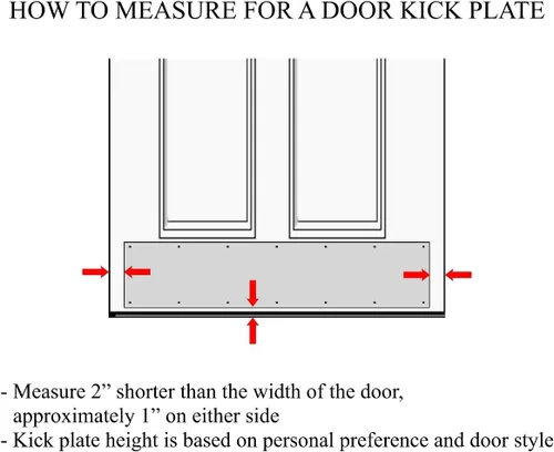 Miniatura 6 de Deck the Door Decor Placa para puerta – Aluminio anodizado – Montaje con tornillo – Negro satinado, níquel satinado, latón brillante y acabado