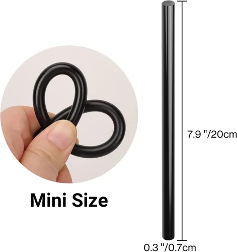 Miniatura 2 de ENPOINT Barras de pegamento caliente negras mini, 0.276 x 7.874 in de largo para manualidades, paquete de 36 barras de pegamento adhesivas de tela