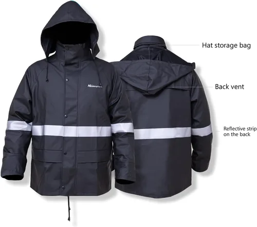 Miniatura 2 de Trajes de lluvia para hombre, impermeable, traje de lluvia resistente, abrigos de lluvia, chaqueta y pantalones, ropa de lluvia