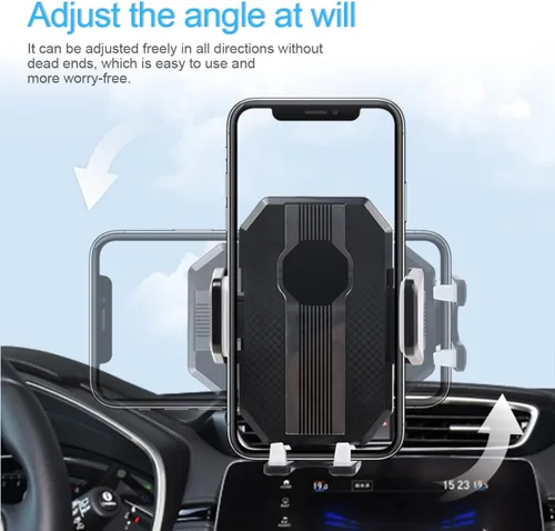 Miniatura 4 de Soporte de teléfono para automóvil, soporte de teléfono mejorado giratorio de 360° con ventosa para salpicadero, parabrisas, universal para iPhone
