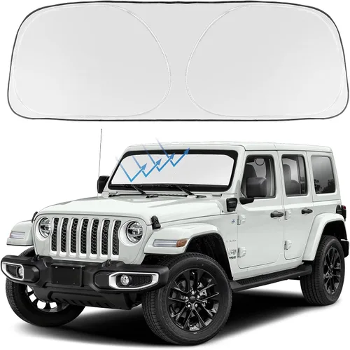 Miniatura 61 de Proadsy Parasol para parabrisas actualizado 2025, ajuste personalizado Dodge RAM 1500 2Dr 2019-2024 2025, 4 capas, plegable, protector de parasol