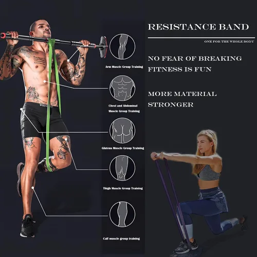 Miniatura 6 de Pull Up Assistance Bands - Resistance Bands Set - Multi-Level Resistance, Fitness Band, Full Body Training, Suitable for Exercise and Physical