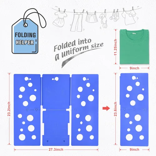 Miniatura 6 de BoxLegend V5 - Carpeta plegable para camisas, carpeta de ropa, fácil y rápido de plegar, asistente de lavandería para carpetas de lavandería Azul