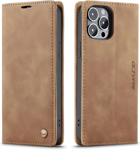 Miniatura 87 de QLTYPRI Para iPhone Air Case Wallet Con Tarjetero, Vintage PU Cuero Kickstand Cierre Magnético A Prueba De Golpes Folio Libro Funda Para IPhone 17